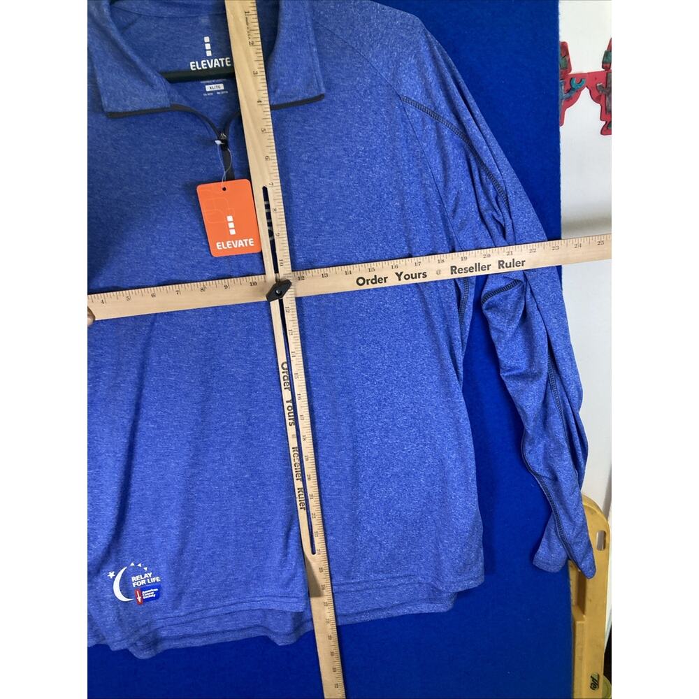 Elevate Relay For Life Grand Club Blue 1/4 Zip Pullover Jacket Women's Size XL - Picture 9 of 13